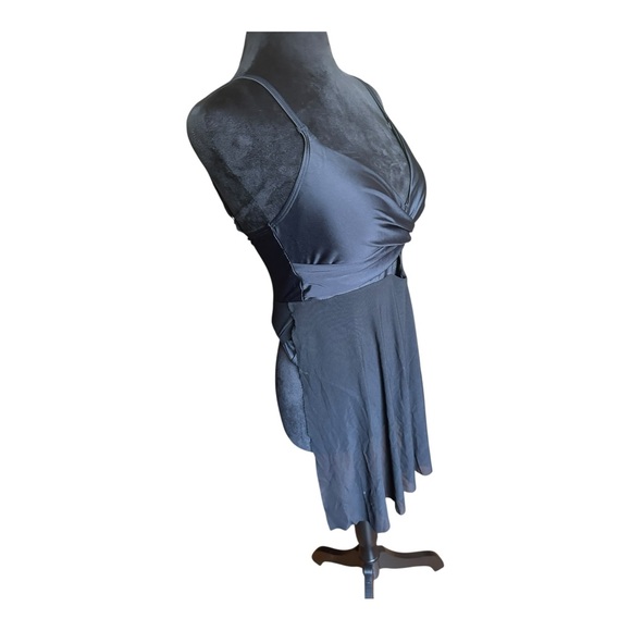 B2prity One-Piece Black Swim Dress Wrap Mesh Cutout – Size M NWT - Picture 6 of 13